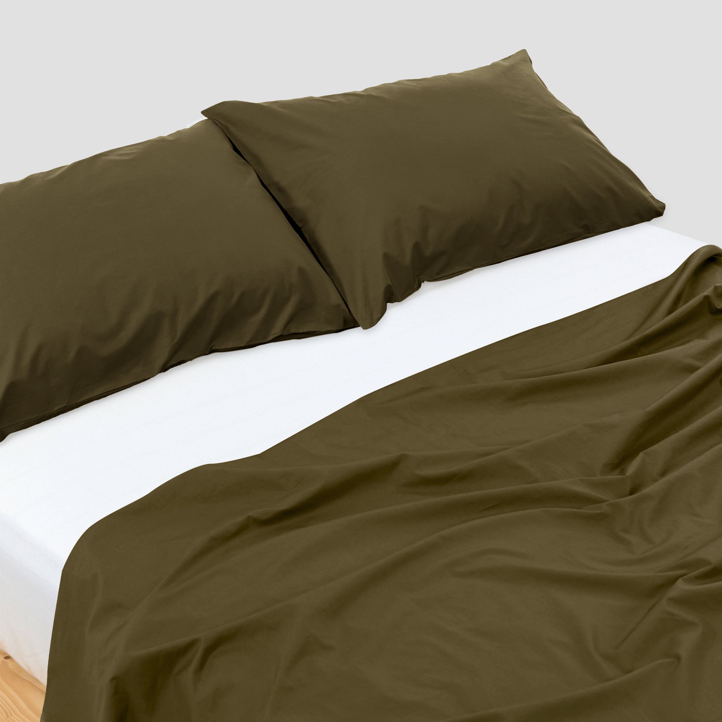 Classic Moss Flat Sheet Set Organic Cotton By SOJAO