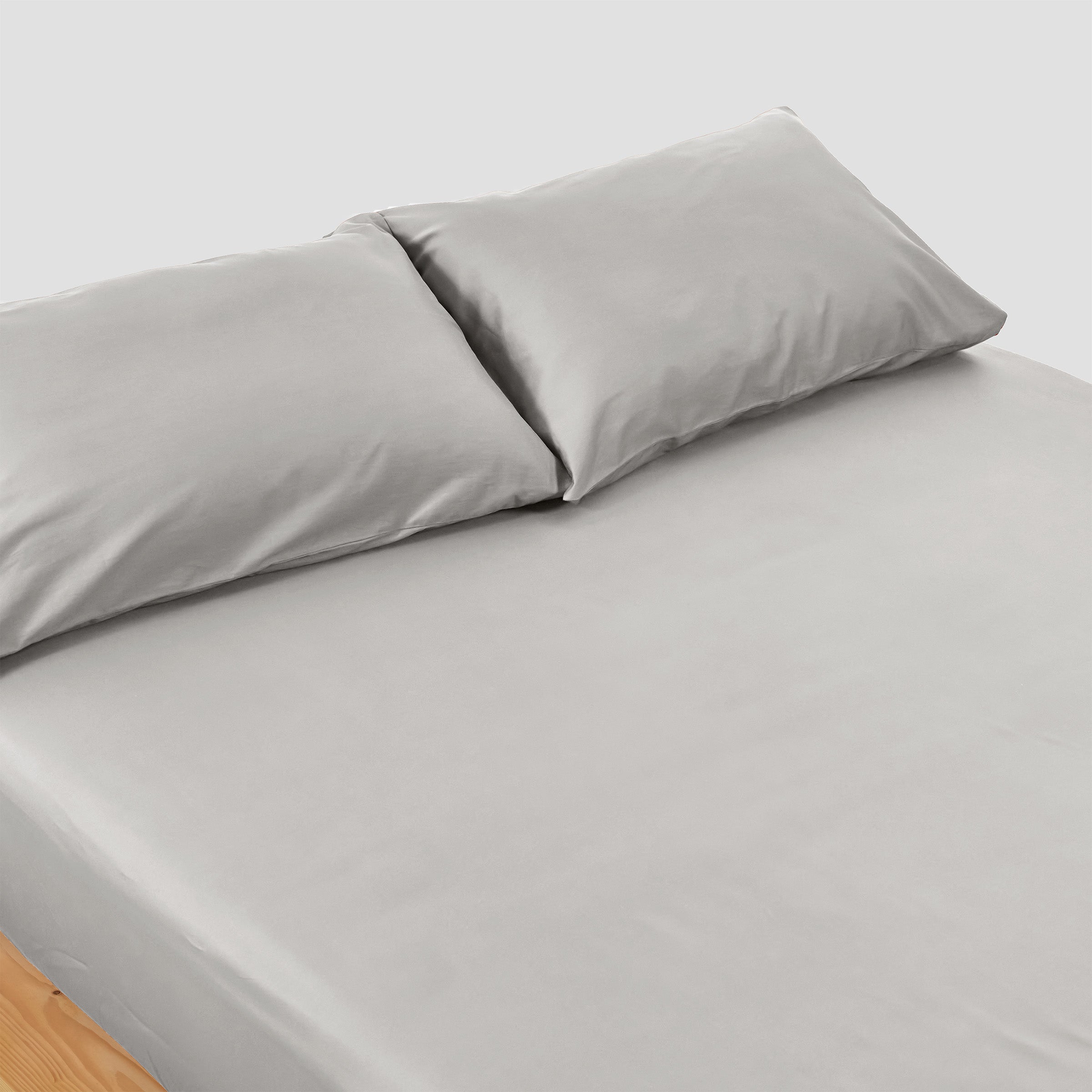 Cloud Light Grey Organic Cotton Sheet Set by SOJAO