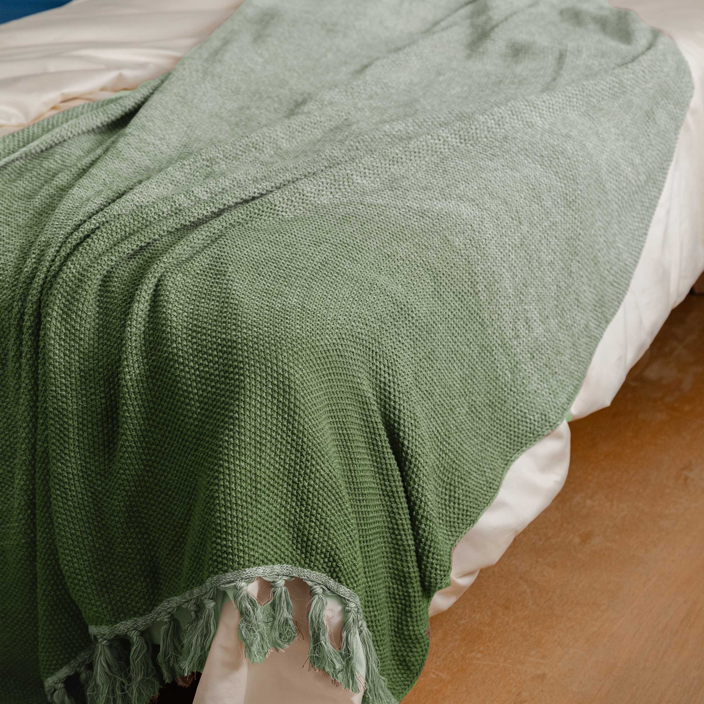 organic-cotton-fringed-ombre-throw-in-sage-colour-by-sojao
