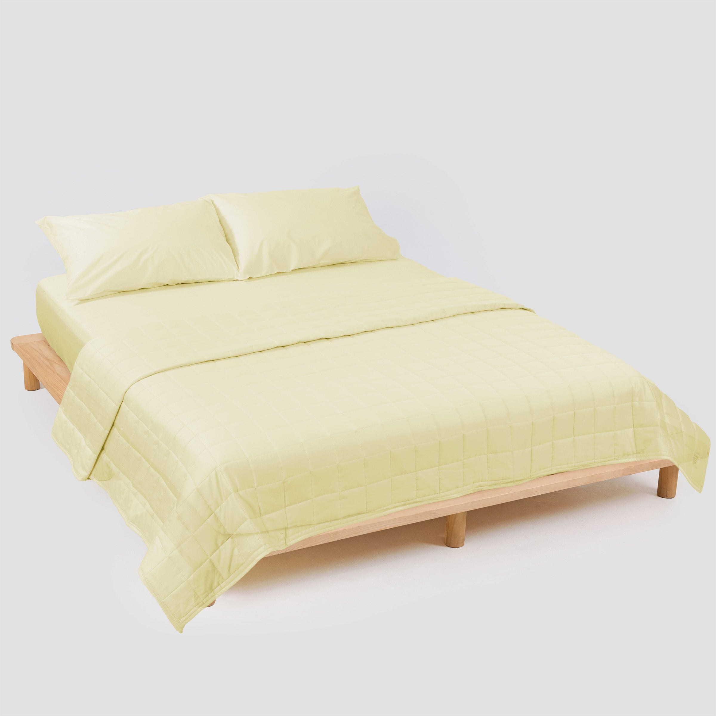 Classic Butter Yellow Quilt Bundle Set Organic Cotton By SOJAO