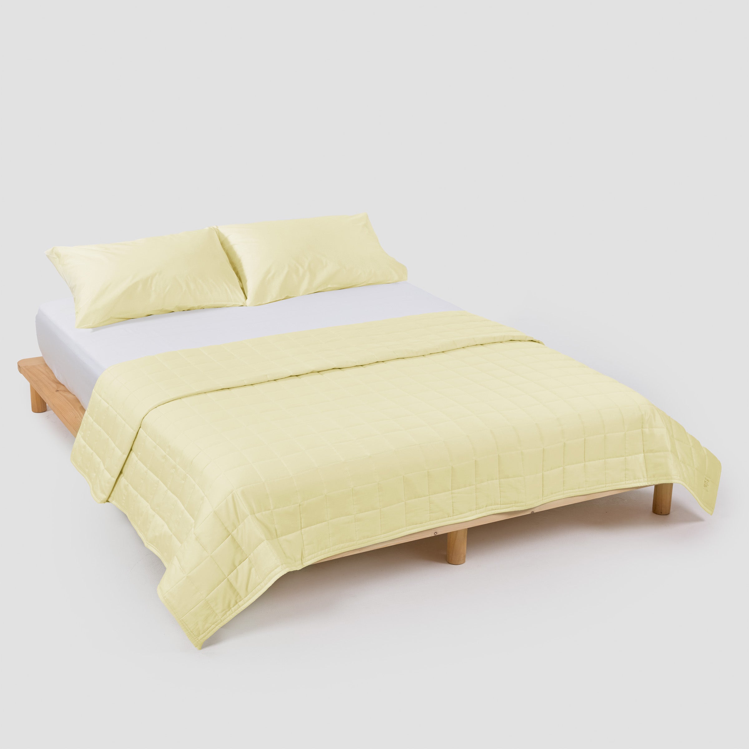 Classic Butter Yellow Quilt Set Organic Cotton By SOJAO