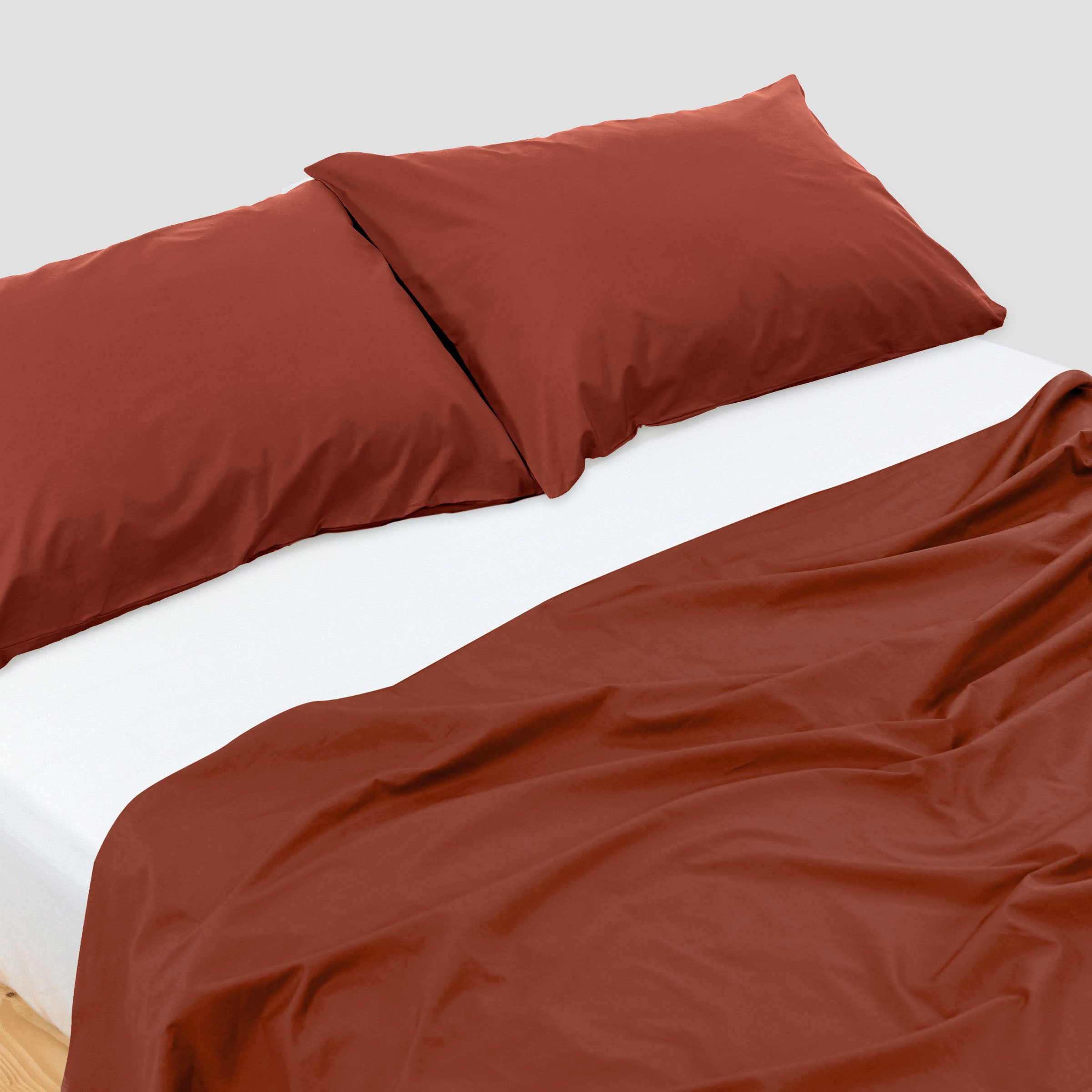 Crisp Clay Flat Sheet Set Organic Cotton By SOJAO
