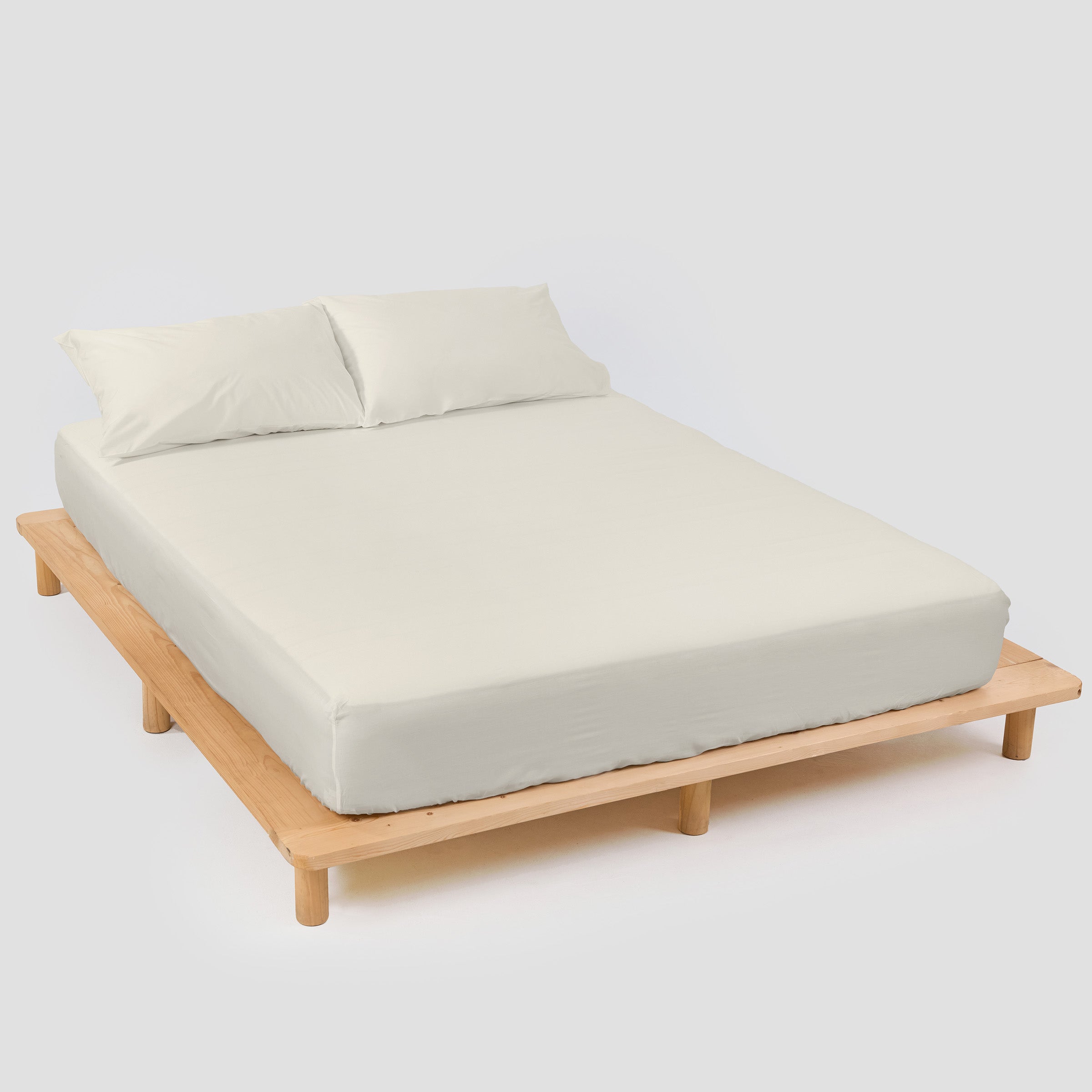 Crisp Oat Fitted Sheet Set
